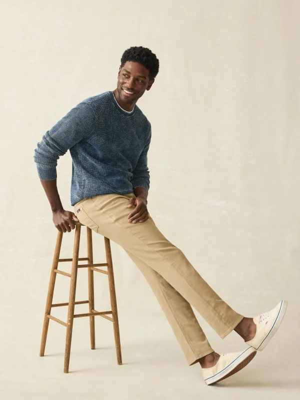 Pants | Faherty Brand Stretch Terry 5-Pocket Pant - Desert Khaki