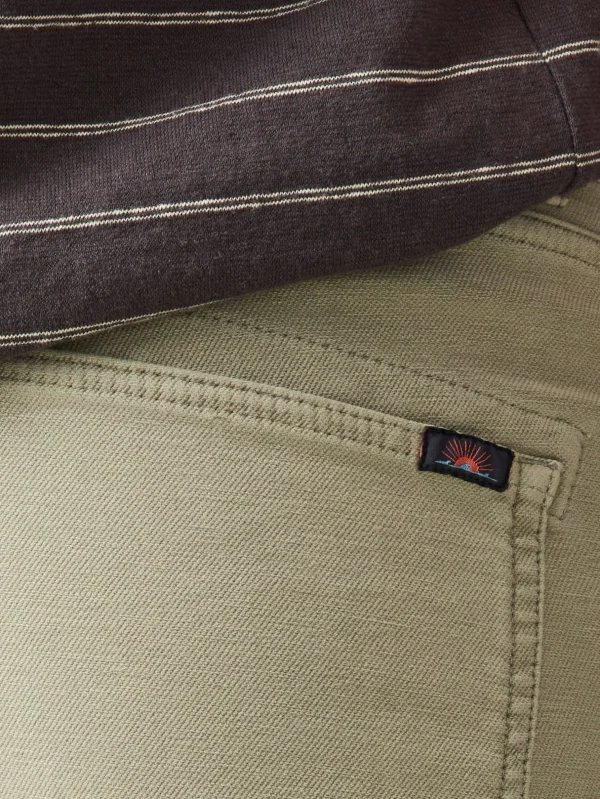 Pants | Faherty Brand Stretch Terry 5-Pocket Pant - Faded Olive