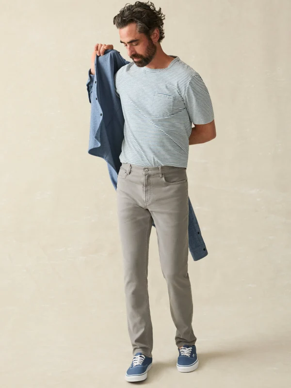 Pants | Faherty Brand Stretch Terry 5-Pocket Pant - Iron