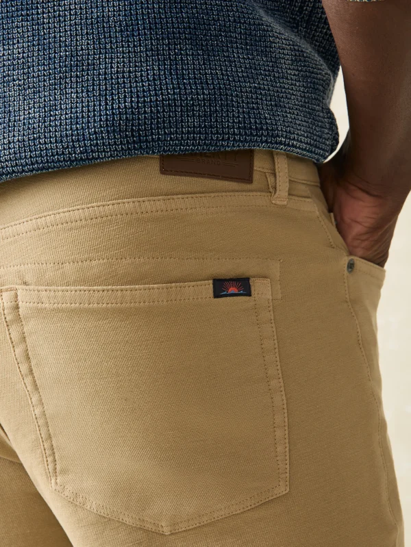 Pants | Faherty Brand Stretch Terry 5-Pocket Pant - Desert Khaki