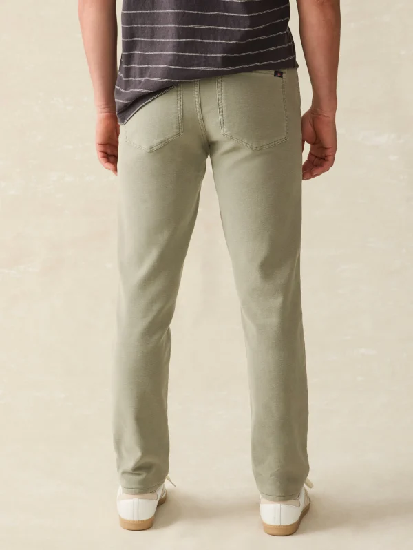 Pants | Faherty Brand Stretch Terry 5-Pocket Pant - Faded Olive