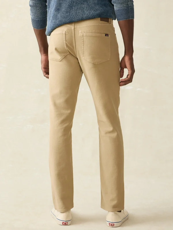 Pants | Faherty Brand Stretch Terry 5-Pocket Pant - Desert Khaki