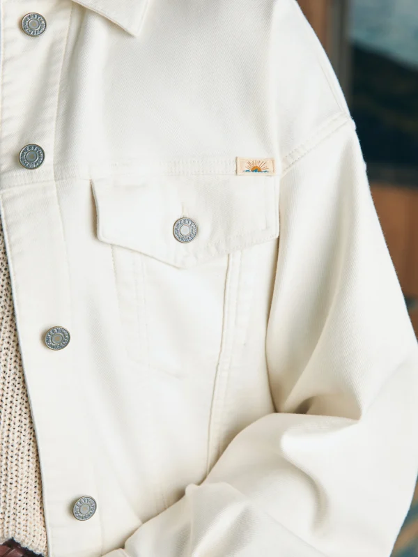 Blazers & Outerwear | Faherty Brand Stretch Terry Trucker Jacket - Egret