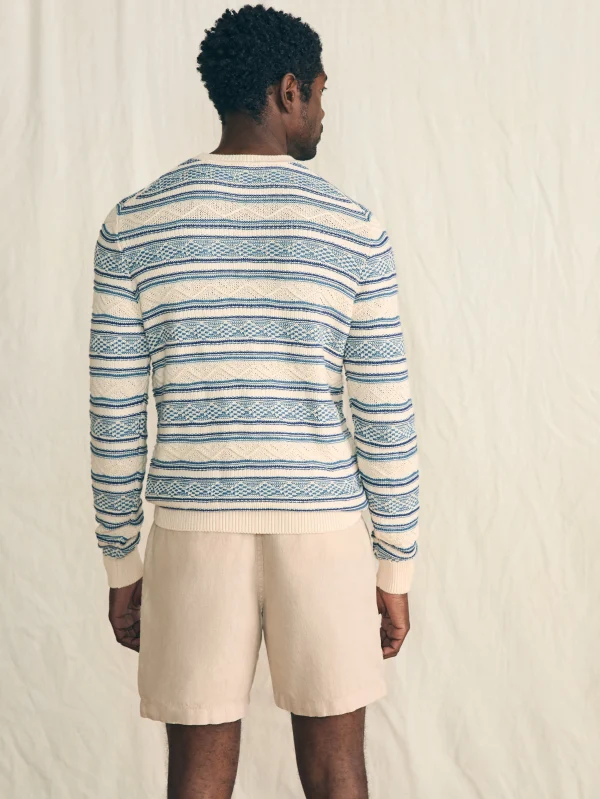 Sweaters | Faherty Brand Striped Crew Sweater - Bristol Cream