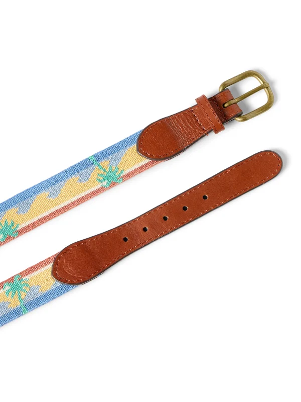 Belts | Faherty Brand s Embroidered Belt - Sun And Wave