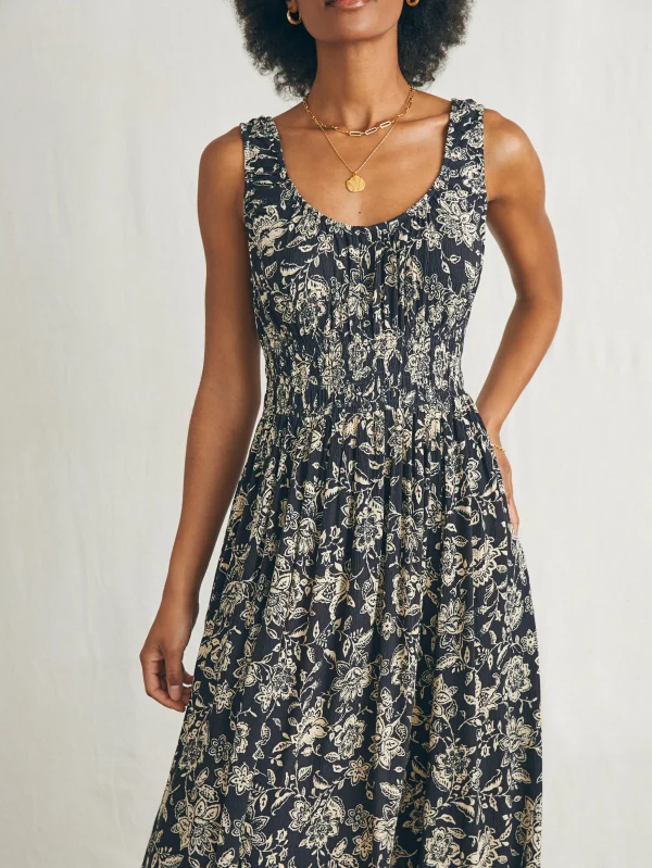 Dresses | Faherty Brand Sunseeker Midi Dress - Charcoal Chiyoda Floral