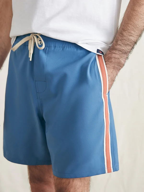 Swim | Faherty Brand Sunwashed Boardshort - Blue Horizon Stripe