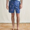 Swim | Faherty Brand Sunwashed Boardshort - Navy Pink Waterways