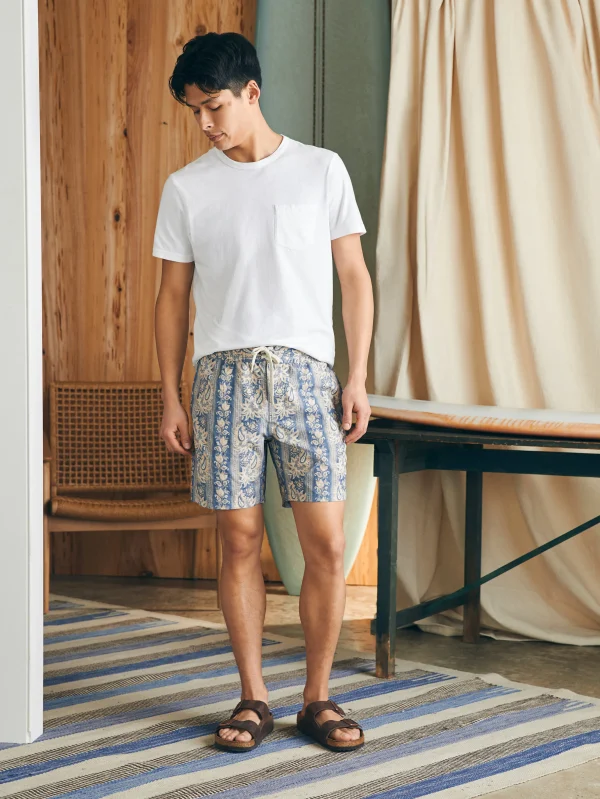 Swim | Faherty Brand Sunwashed Boardshort - Shoreline Paisley