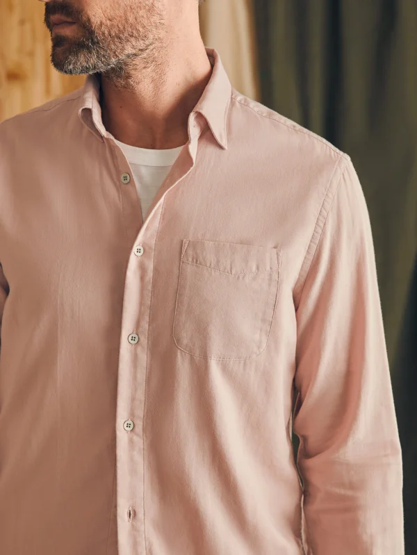 Shirts | Faherty Brand Sunwashed Chambray Shirt - Coastal Mauve