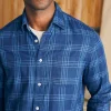 Shirts | Faherty Brand Sunwashed Chambray Shirt - Navy Night Windowpane