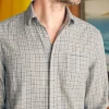 Shirts | Faherty Brand Sunwashed Chambray Shirt - Silver Falls Plaid