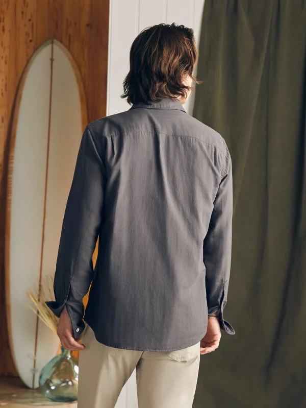 Shirts | Faherty Brand Sunwashed Chambray Shirt - Washed Charcoal