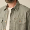 Jackets & Vests | Faherty Brand Sunwashed CPO - Aspen Olive