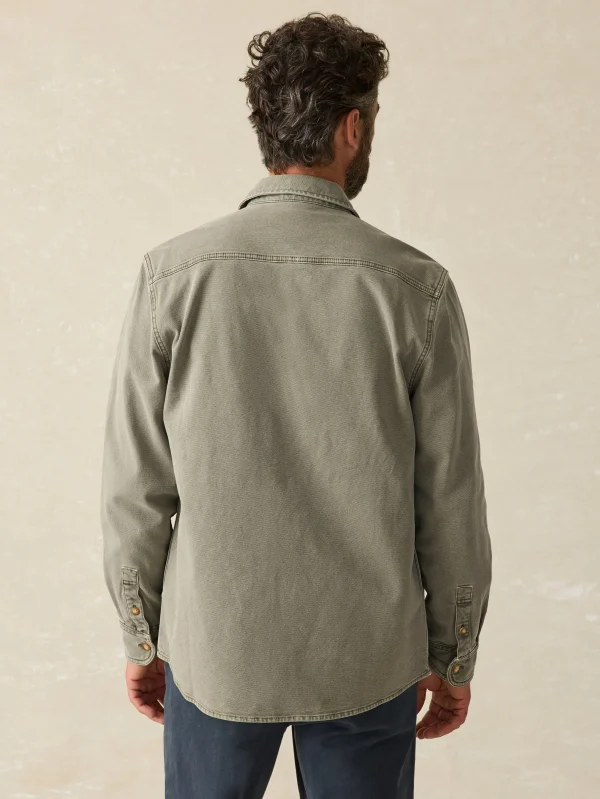 Jackets & Vests | Faherty Brand Sunwashed CPO - Aspen Olive