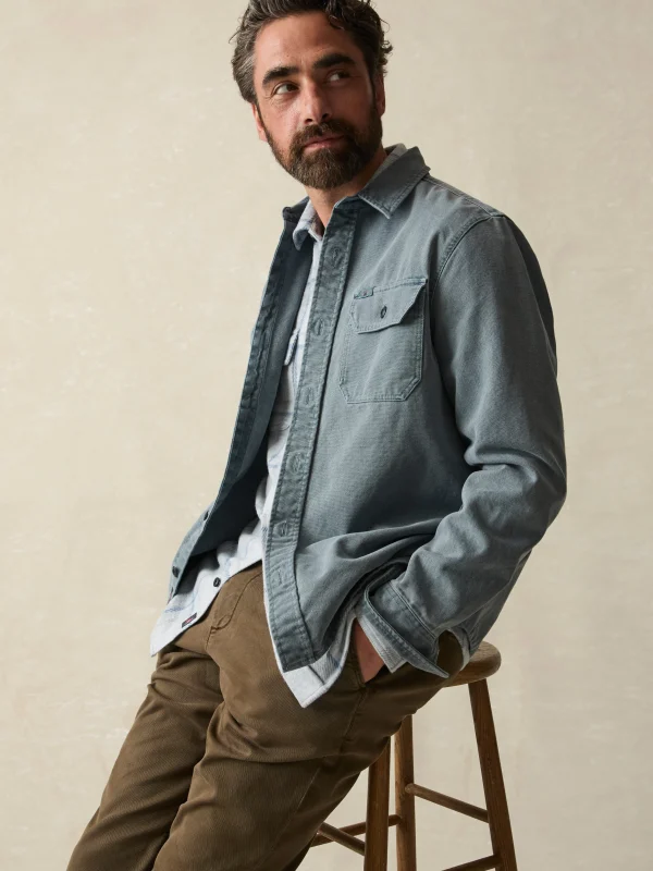 Jackets & Vests | Faherty Brand Sunwashed CPO - Petrol Blue