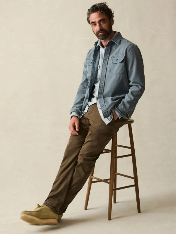 Jackets & Vests | Faherty Brand Sunwashed CPO - Petrol Blue