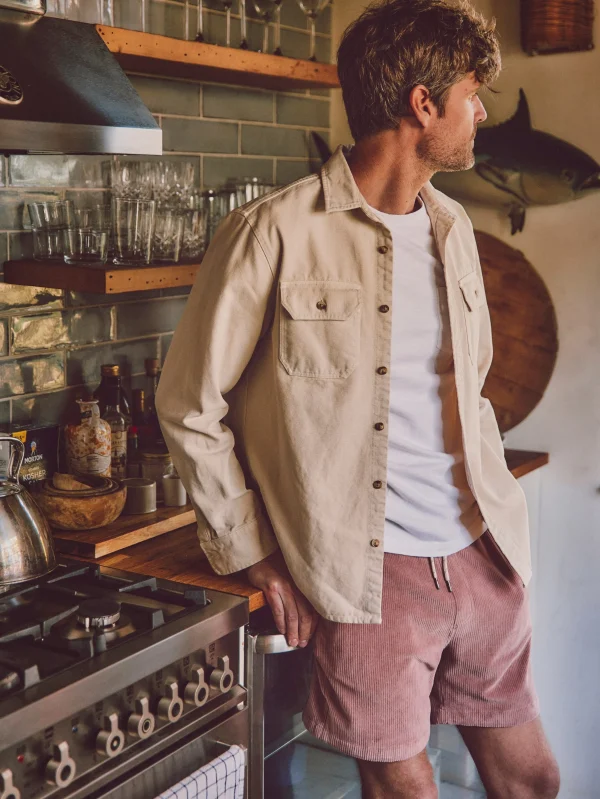 Jackets & Vests | Faherty Brand Sunwashed CPO - Sea Salt