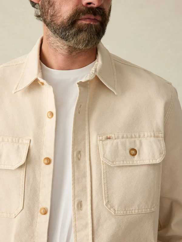 Jackets & Vests | Faherty Brand Sunwashed CPO - Sea Salt