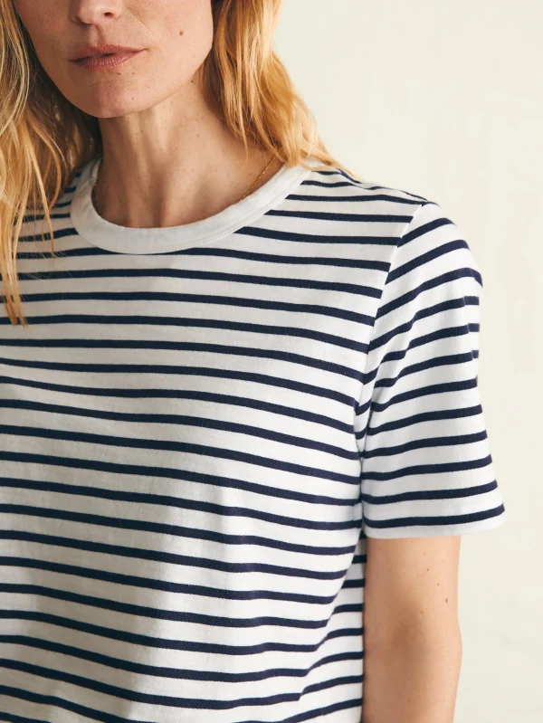 T-Shirts | Faherty Brand Sunwashed Crew Tee - Regatta Stripe