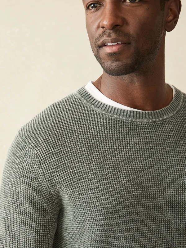 Sweaters | Faherty Brand Sunwashed Crewneck Sweater (Tall) - Mountain Olive