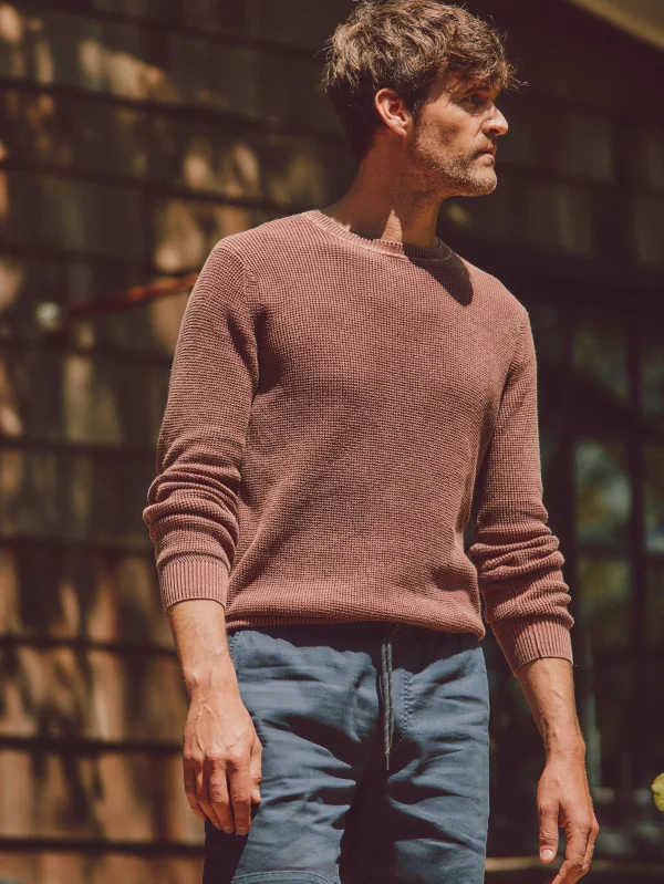 Sweaters | Faherty Brand Sunwashed Crewneck Sweater - Plum Wine