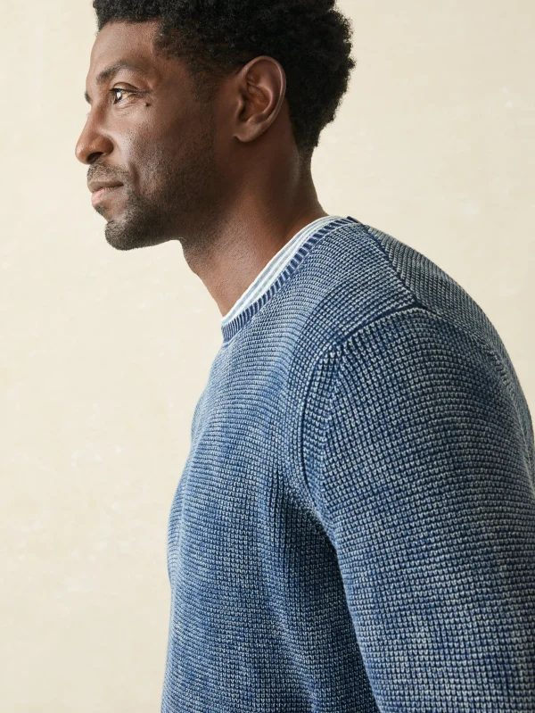 Sweaters | Faherty Brand Sunwashed Crewneck Sweater - Indigo Storm Wash