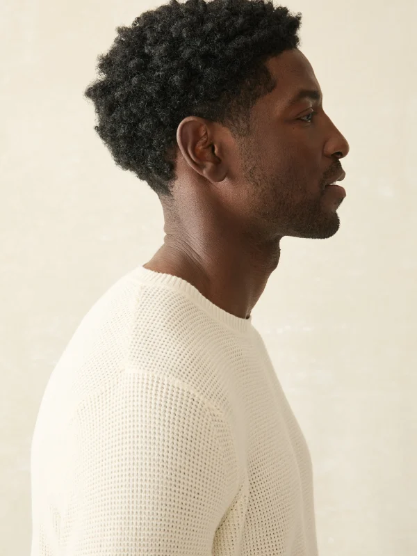 Sweaters | Faherty Brand Sunwashed Crewneck Sweater - White Shell