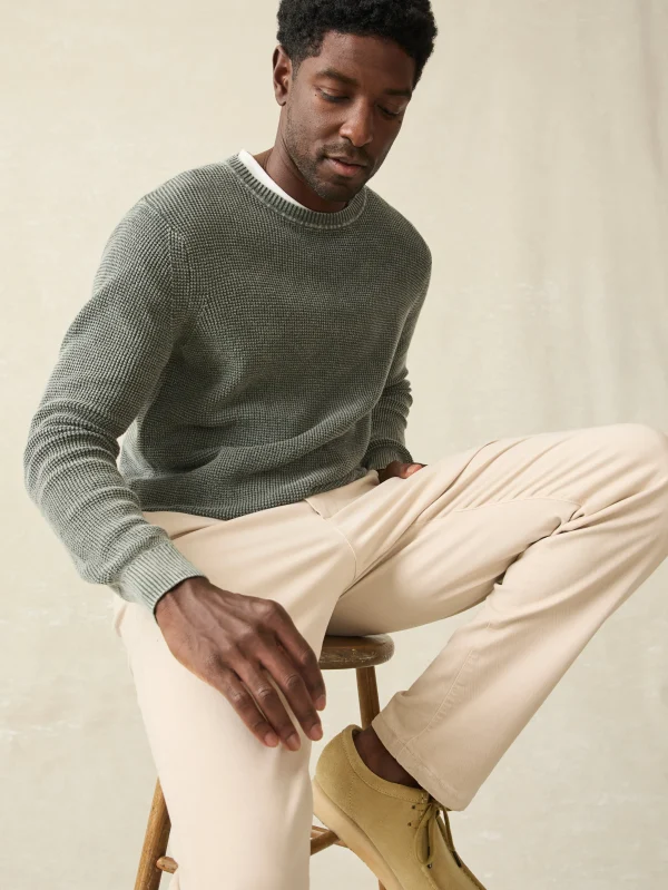 Sweaters | Faherty Brand Sunwashed Crewneck Sweater (Tall) - Mountain Olive