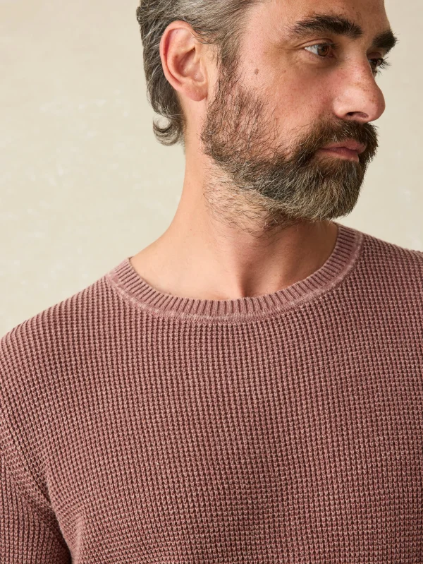 Sweaters | Faherty Brand Sunwashed Crewneck Sweater - Plum Wine