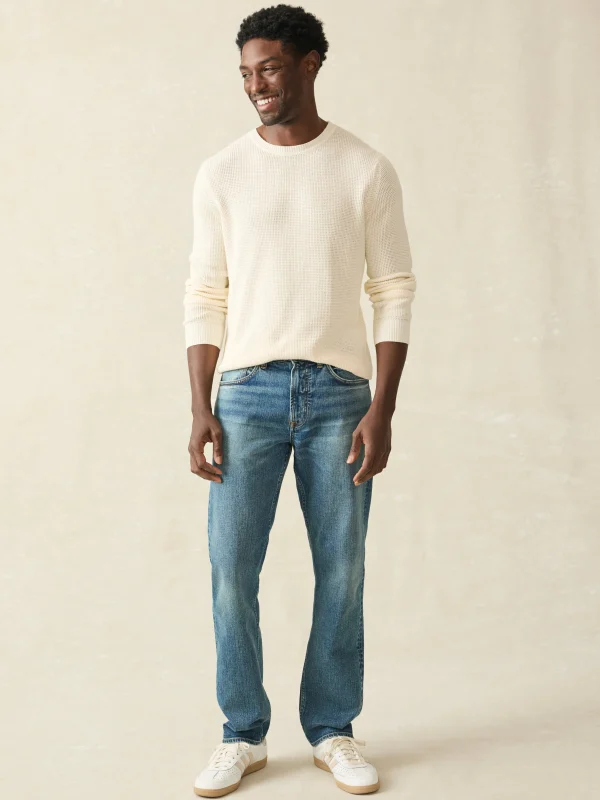 Sweaters | Faherty Brand Sunwashed Crewneck Sweater - White Shell