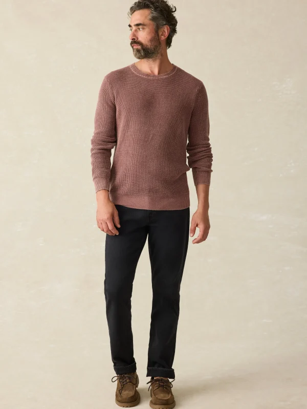 Sweaters | Faherty Brand Sunwashed Crewneck Sweater - Plum Wine