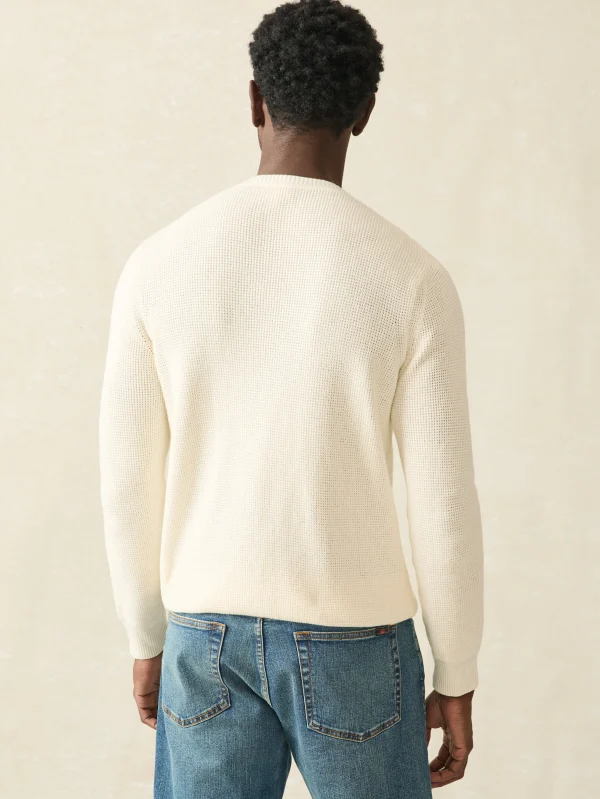 Sweaters | Faherty Brand Sunwashed Crewneck Sweater - White Shell