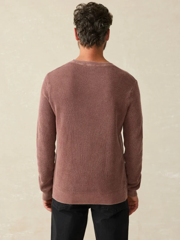 Sweaters | Faherty Brand Sunwashed Crewneck Sweater - Plum Wine