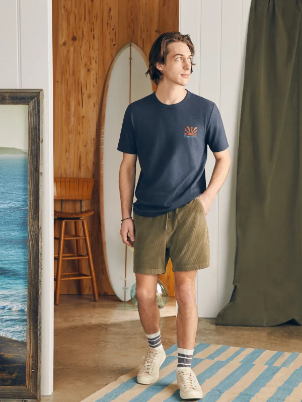 T-Shirts & Henleys | Faherty Brand Sunwashed Graphic Tee - Dune Navy