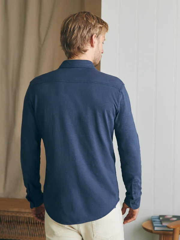 Shirts | Faherty Brand Sunwashed Knit Shirt - Dune Navy