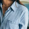 Shirts & Tops | Faherty Brand Sunwashed Knit Shirt - Light Indigo Wash