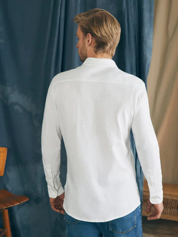 Shirts | Faherty Brand Sunwashed Knit Shirt - White