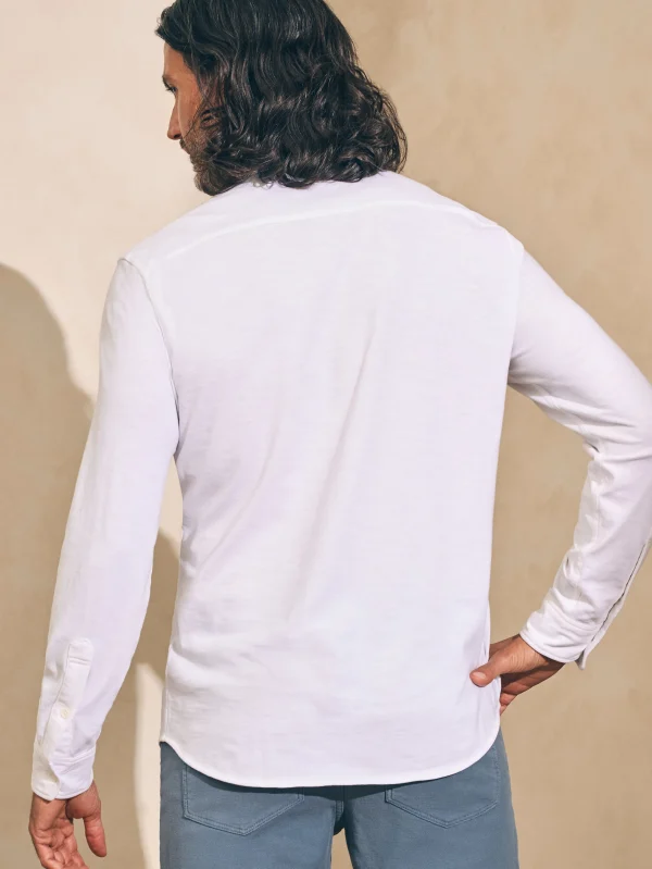 Shirts | Faherty Brand Sunwashed Knit Shirt (Single Pocket) - White