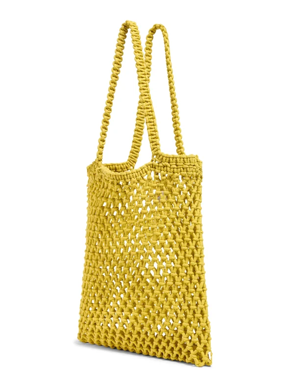 Bags | Faherty Brand Sunwashed Macrame Tote - Mango Mint