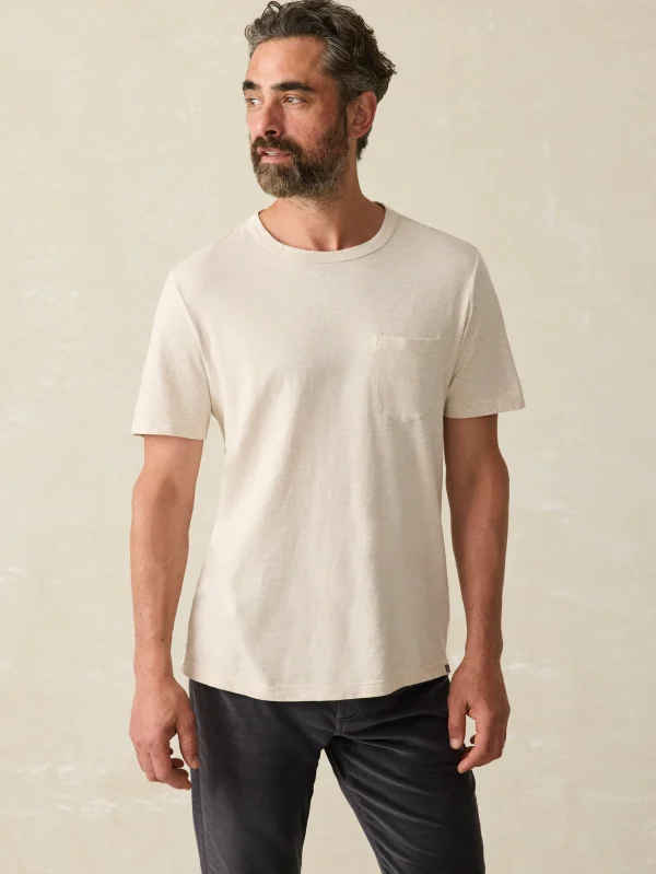 T-Shirts & Henleys | Faherty Brand Sunwashed Pocket Tee - Arctic Frost Heather