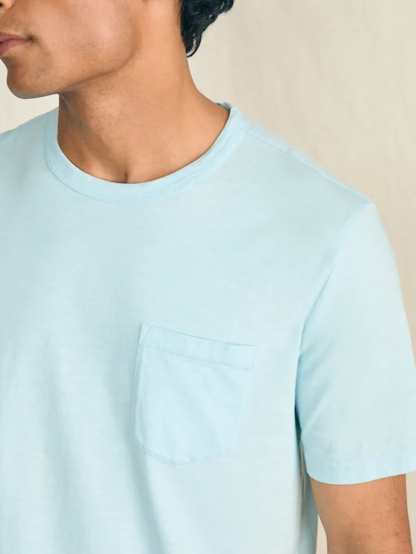 T-Shirts & Henleys | Faherty Brand Sunwashed Pocket Tee - Blue Oasis