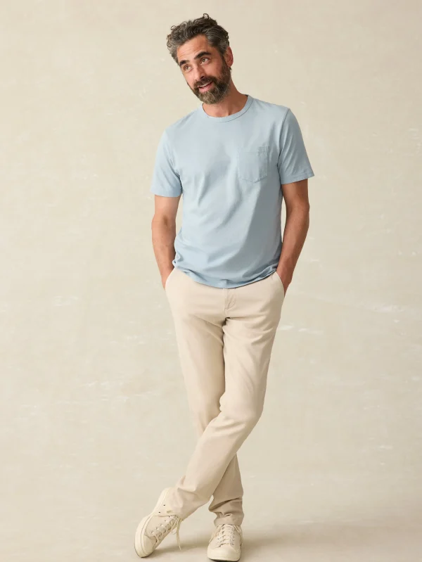 T-Shirts & Henleys | Faherty Brand Sunwashed Pocket Tee - Blue Breeze