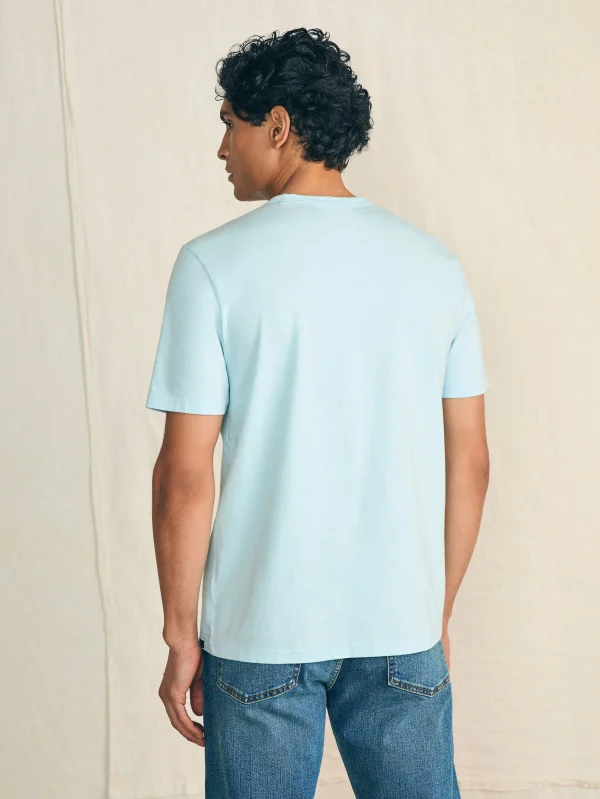 T-Shirts & Henleys | Faherty Brand Sunwashed Pocket Tee - Blue Oasis