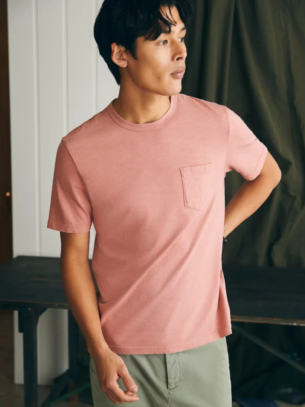 T-Shirts & Henleys | Faherty Brand Sunwashed Pocket Tee - Faded Flag