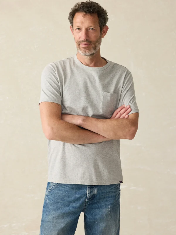 T-Shirts & Henleys | Faherty Brand Sunwashed Pocket Tee - Heather Grey