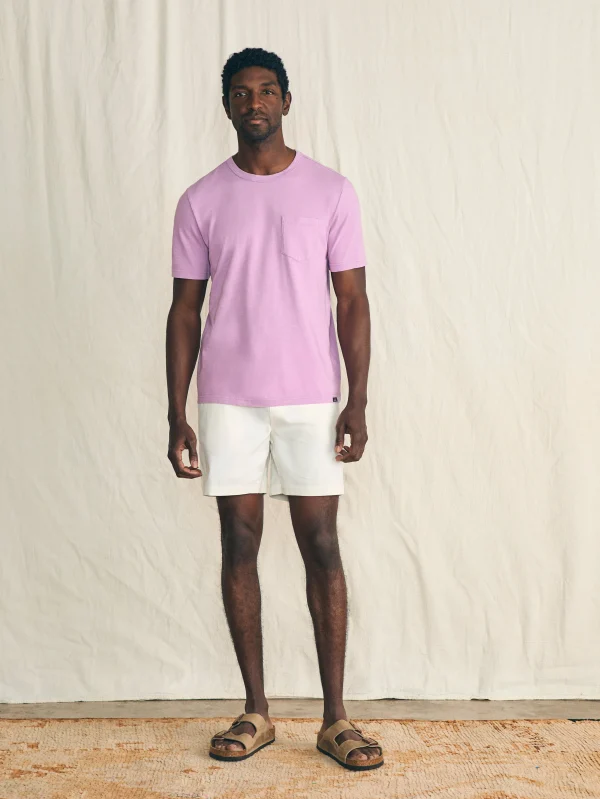 T-Shirts & Henleys | Faherty Brand Sunwashed Pocket Tee - Summer Violet