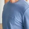 T-Shirts & Henleys | Faherty Brand Sunwashed Pocket Tee (Tall) - Blue Horizon