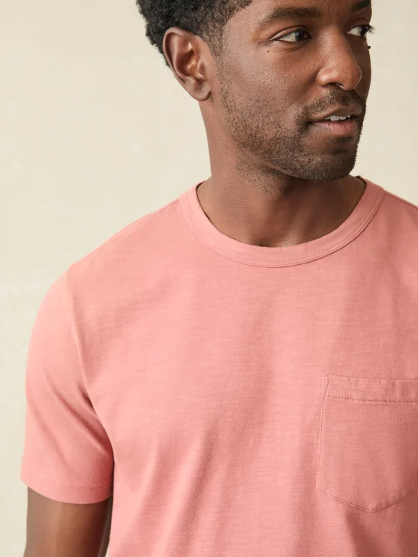 T-Shirts & Henleys | Faherty Brand Sunwashed Pocket Tee (Tall) - Fall Red