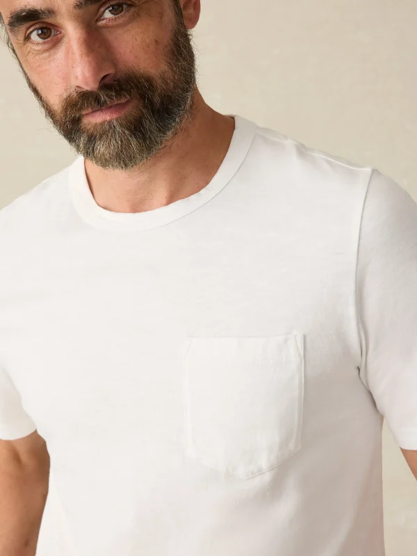 T-Shirts & Henleys | Faherty Brand Sunwashed Pocket Tee (Tall) - White